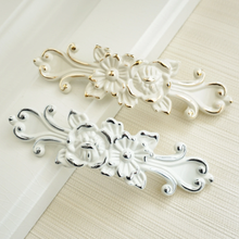 Load image into Gallery viewer, 3.78", 5.0" White, Gold, Silver Dresser Pulls | Shabby Chic French Country Drawer Knobs, Kitchen Cabinet Handles &amp; Furniture Hardware
