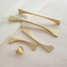 Load image into Gallery viewer, 3.78&quot;-12.6&quot; (160-320mm) Brass Handles | Wardrobe, Dresser &amp; Drawer Pulls, Cabinet &amp; Cupboard Knobs, Hardware
