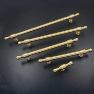 3.78", 5", 6.3", 7.55", 8.8", 12.6" Brushed Brass Kitchen Pulls & Knobs | Drawer & Cabinet Pulls, Wardrobe Handles, Furniture Hardware