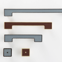 Load image into Gallery viewer, 3.78&quot;-7.55&quot; Leather Knobs, Pulls &amp; Handles (Blue, Brown) | Drawer, Cabinet, Dresser, Cupboard &amp; Kitchen Hardware
