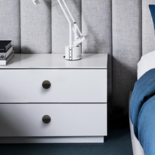 Load image into Gallery viewer, Round Black, White &amp; Gold Knobs, Pulls &amp; Handles | Drawer, Dresser, Kitchen, Cabinet, Door &amp; Cupboard Decor Hardwar
