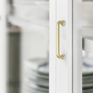 3.78"(96mm), 5"(128mm), 7.55"(192mm) Brushed Brass & Black Knobs & Pulls | Cabinet, Dresser, Drawer, Kitchen & Cupboard Handles