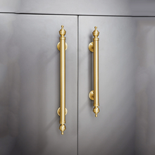 Load image into Gallery viewer, 3.78&quot;-10&quot; Brushed Brass Knobs, Pulls &amp; Handles | Drawer, Dresser, Kitchen, Cabinet &amp; Door Hardware
