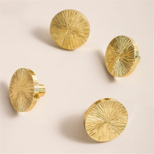 Load image into Gallery viewer, Hammered Solid Brass Cabinet Knobs | Drawer &amp; Kitchen Pulls, Dresser &amp; Door Handles, Decor Cabinet Hardware

