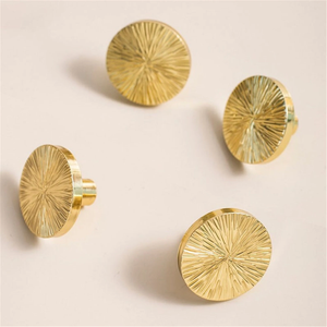 Hammered Solid Brass Cabinet Knobs | Drawer & Kitchen Pulls, Dresser & Door Handles, Decor Cabinet Hardware