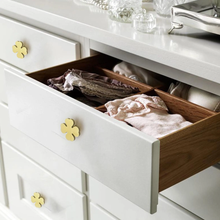 Load image into Gallery viewer, Creative Brass Clover Knobs &amp; Pulls | Cabinet, Wardrobe Door, Drawer &amp; Dresser Hardware
