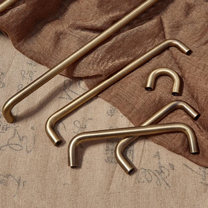Minimalist Antique Bronze & Aged Brass Cabinet Handles | Large 500mm Drawer Pulls, Kitchen Knobs & Brass Hardware