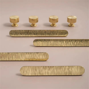 3.78", 5.0" Solid Brass Hammered Gold Knobs & Pulls | Unique Dresser & Drawer Handles, Kitchen Cabinet, Wardrobe & Cupboard Hardware