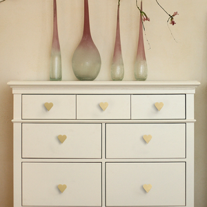 Brass Heart Knobs | Cabinet & Drawer Pulls, Dresser & Kitchen Cupboard Handles, Furniture Hardware