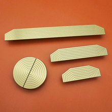 Load image into Gallery viewer, 1.25&quot;, 2.5&quot;, 3.78&quot;, 7.55&quot; Brushed Brass Modern Cabinet Pulls | Drawer &amp; Kitchen Door Handles, Dresser Knob, Wardrobe Hardware
