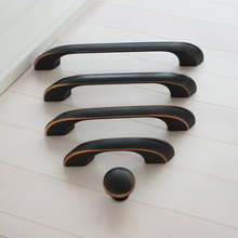Load image into Gallery viewer, 2.5&quot;, 3.75&quot;, 5&quot;, 6.3&quot;, 7.55&quot;, 8.8&quot; Black Copper Handles | Cabinet &amp; Drawer Pulls, Dresser &amp; Kitchen Knobs, Wardrobe Hardware
