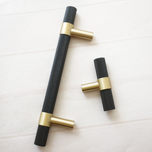 Load image into Gallery viewer, 3.78&quot;, 5.0&quot; Black Brass T Bar Drawer Pulls | Cabinet Door &amp; Closet Wardrobe Handles, Dresser Knobs, Furniture Hardware
