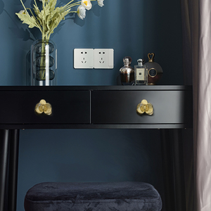 Gold Brass Exquisite Flower Drawer Knobs & Pulls | Cabinet, Dresser & Kitchen Cupboard Handles, Furniture Hardware
