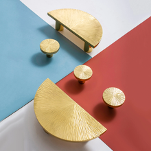 Load image into Gallery viewer, 2.5&quot;, 5.0&quot; Solid Brass Hammered Semicircle Pulls | Drawer &amp; Cabinet Door Handles, Dresser &amp; Wardrobe Knobs, Hardware

