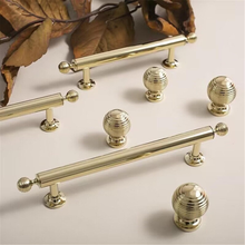 Load image into Gallery viewer, 3.78&quot;, 5&quot;, 6.3&quot;, 8.8&quot; Solid Brass Ball Drawer Pulls &amp; Knobs | Gold Kitchen Handles, Cabinet &amp; Door Knobs, Kitchen Hardware

