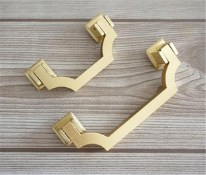 2.5", 3.75" (64, 96mm) Brushed Gold Brass Vintage Drop Pulls | Dresser & Drawer Knobs, Kitchen Cabinet Door Handles, Hardware