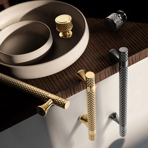 3.78", 5", 7.55" Shiny Gold & Titanium Black Kitchen Pulls | Drawer Knobs, Wardrobe & Cabinet Pulls, Cabinet Hardware