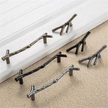 Load image into Gallery viewer, 3.75&quot;, 5&quot; (96, 128mm) Branches &amp; Twigs Cabinet Knobs | Antique Bronze, Silver, Black Drawer Pulls, Dresser Handles, Furniture Hardware
