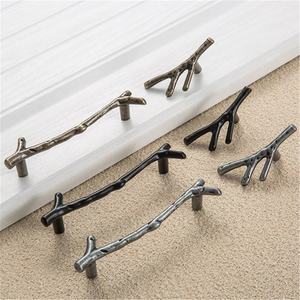 3.75", 5" (96, 128mm) Branches & Twigs Cabinet Knobs | Antique Bronze, Silver, Black Drawer Pulls, Dresser Handles, Furniture Hardware