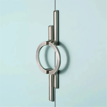 Load image into Gallery viewer, 3.78&quot;, 5&quot;, 8.8&quot;, 10&quot; Brushed Nickel Brass Half Moon Drawer Handles | Cabinet &amp; Kitchen Cupboard Pulls, Bathroom &amp; Dresser Pulls
