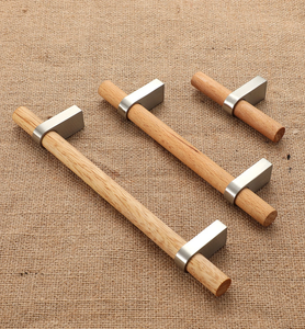 3.75", 5", 6.3" (96, 128, 160mm) Black Beech & Brushed Steel Matte Aluminum Cabinet Pulls | Bar Handles for Dresser & Drawer
