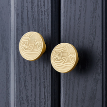 Load image into Gallery viewer, Solid Brass Gold Cabinet Knobs &amp; Pulls | Dresser &amp; Drawer Pulls, Kitchen Door Knobs, Hardware
