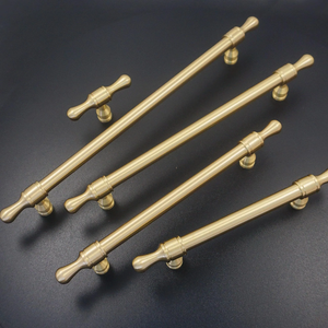 3.78", 5", 6.3", 7.55", 8.8", 12.6" Brushed Brass Kitchen Pulls & Knobs | Drawer & Cabinet Pulls, Wardrobe Handles, Furniture Hardware