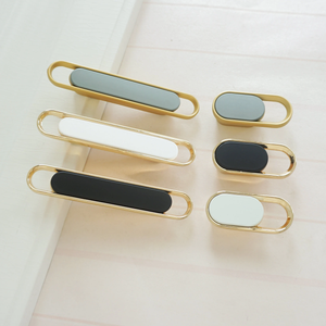 0.63"(16mm), 2.5"(64mm) Gold, Black & White Knobs, Pulls & Handles | Drawer, Kitchen Cabinet, Dresser, Cupboard & Furniture Hardware