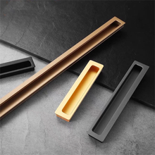 Load image into Gallery viewer, Recessed Concealed Cabinet Pulls | Embedded Invisible Drawer Handles, Extended Kitchen &amp; Closet Door Handles
