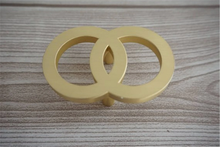 Load image into Gallery viewer, 1.1&quot;, 2.5&quot; (28, 64mm) Brushed Gold Brass Drop Pulls | Dresser &amp; Drawer Knobs, Cabinet Door Handles, Hardware
