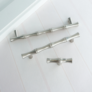 3.78"-5.0" Green Bamboo Design | Gold, Brushed Nickel Knobs, Pulls & Handles | Cabinet, Drawer, Dresser, Kitchen & Cupboard Hardware