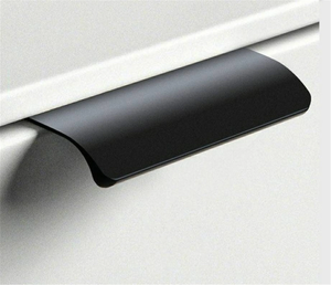 Black Invisible Concealed Pulls | Modern Decorative Embedded Drawer, Cabinet, Wardrobe & Cupboard Handles