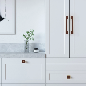 3.78"-7.55" Leather Knobs, Pulls & Handles (Blue, Brown) | Drawer, Cabinet, Dresser, Cupboard & Kitchen Hardware