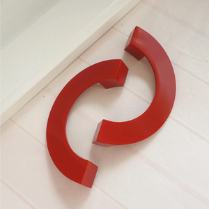 3.78" White, Green, Red & Orange Semicircle Drawer Pulls | Dresser & Kitchen Cabinet Door Handles, Knob Hardware
