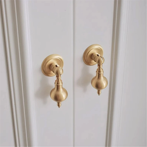 Unique Solid Brass Drop Pulls & Knobs | French Light Luxury Drawer, Dresser & Cabinet Handles, Gift-Worthy Art Decor Door Hardware