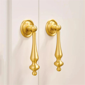 3", 3.78", 5", 6.3" Brushed Brass Kitchen Handles | Unique Wardrobe & Drawer Pulls, Cupboard Knobs, Hardware