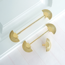 Load image into Gallery viewer, 3.78&quot;, 5.0&quot; Gold Fun Kitchen Pulls | Solid Brass Drawer Pulls, Cabinet &amp; Dresser Knobs, Closet &amp; Wardrobe Handles
