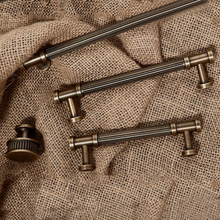 Load image into Gallery viewer, 3.78&quot;-7.55&quot; Aged Brass &amp; Antique Bronze Drop Ring Knobs, Pulls &amp; Handles | Cabinet, Drawer, Dresser, Kitchen &amp; Cupboard Hardware

