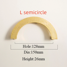 Load image into Gallery viewer, 2.5&quot;, 5.0&quot; Solid Brass Hammered Semicircle Pulls | Drawer &amp; Cabinet Door Handles, Dresser &amp; Wardrobe Knobs, Hardware
