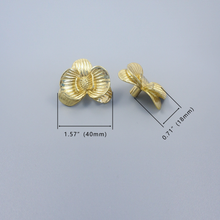 Load image into Gallery viewer, Gold Brass Exquisite Flower Drawer Knobs &amp; Pulls | Cabinet, Dresser &amp; Kitchen Cupboard Handles, Furniture Hardware
