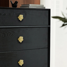 Load image into Gallery viewer, Gold Brass Flower Knobs, Pulls &amp; Handles | Drawer, Cabinet, Dresser, Kitchen Cupboard &amp; Furniture Hardware
