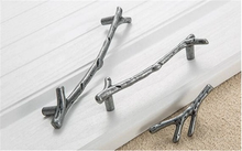 Load image into Gallery viewer, 3.75&quot;, 5&quot; (96, 128mm) Branches &amp; Twigs Cabinet Knobs | Antique Bronze, Silver, Black Drawer Pulls, Dresser Handles, Furniture Hardware

