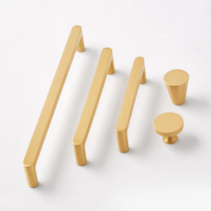 3.78", 5.0", 7.55" Modern Solid Brass Kitchen Cabinet & Drawer Knobs | Gold Furniture Dresser, Cupboard & Wardrobe Door Pulls & Handles