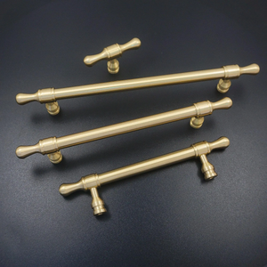 3.78", 5", 6.3", 7.55", 8.8", 12.6" Brushed Brass Kitchen Pulls & Knobs | Drawer & Cabinet Pulls, Wardrobe Handles, Furniture Hardware