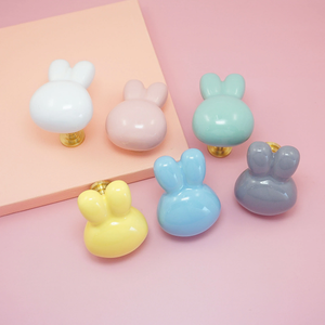 1pc Rabbit Ceramic Knobs | Colorful Dresser & Kitchen Cupboard Knobs, Drawer & Cabinet Handles, Furniture Hardware