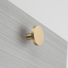 Load image into Gallery viewer, Solid Brass Drawer Knobs | Brushed Gold Modern Cabinet Hardware
