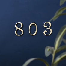 Load image into Gallery viewer, Vintage Nordic Brass Number &amp; Letter Signage, Hotel Room Door Numbers and Inlaid Cement Floor Brass Letters

