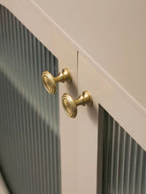 Load image into Gallery viewer, French Vintage Gold Round Brass Knobs, Single Hole Small Drawer &amp; Wardrobe Handles
