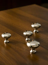 Load image into Gallery viewer, Mid‑Century Mushroom Cabinet Knob, Brass Titanium Silver Electroplated Round Small Pull for Wardrobe Drawer
