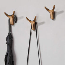 Load image into Gallery viewer, Modern Animal-Shaped Wall Hook | Brushed Brass Zinc Alloy - Stylish Coat Hanger
